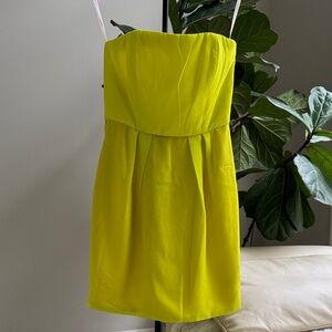 Naven Neon Yellow Strapless Yellow Dress. Size XS